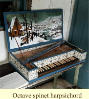 Octave spinet harpsichord
